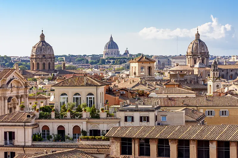 Panoramic view of Rome